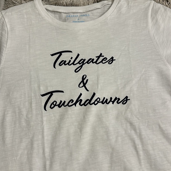 Draper James white football fan T Shirt - Picture 2 of 4